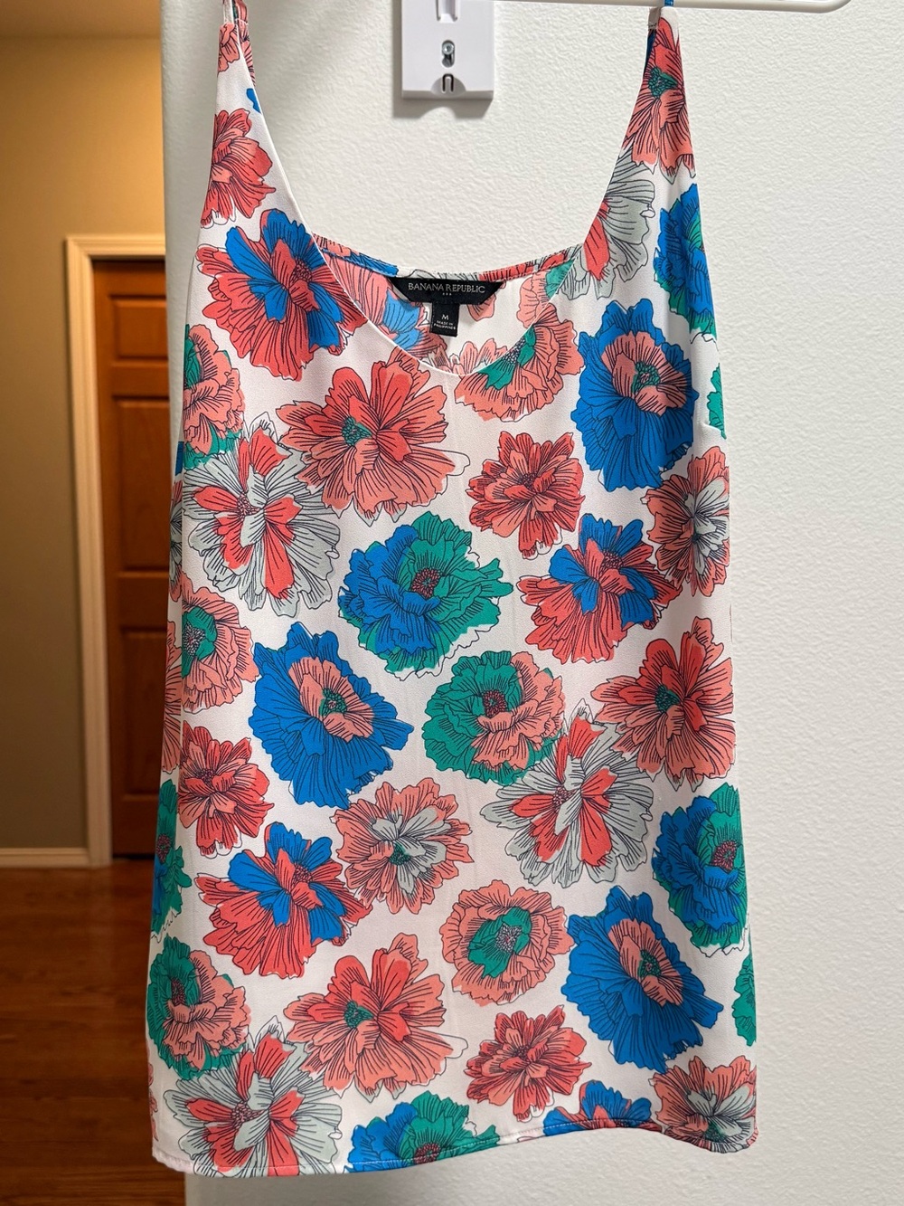 Banana Republic Factory Floral Cami M Warm Neutral Print